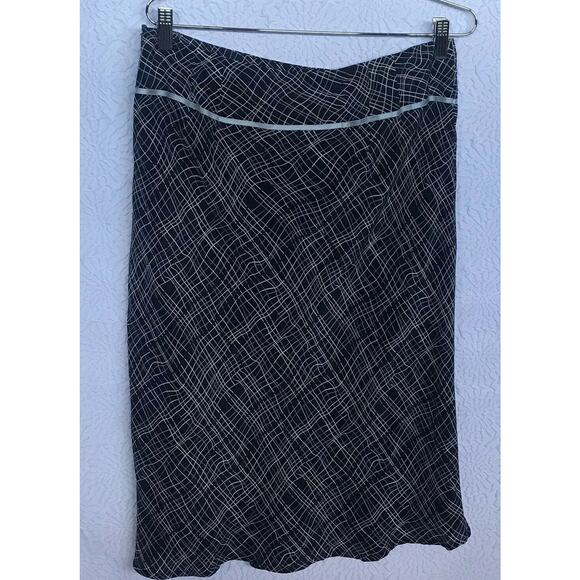 DRESS BARN women’s 100% Silk Midi Skirt Sz 8 Navy Blue NWT - Picture 11 of 12